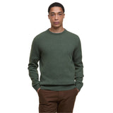 Barbour 01. MENS APPAREL - MENS HOODIES|SWEATERS - MENS PO SWEATERS Men's Essential Patch Crew-Neck Jumper OLIVE