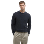 Barbour 01. MENS APPAREL - MENS HOODIES|SWEATERS - MENS PO SWEATERS Men's Essential Patch Crew Neck Sweater CHARCOAL