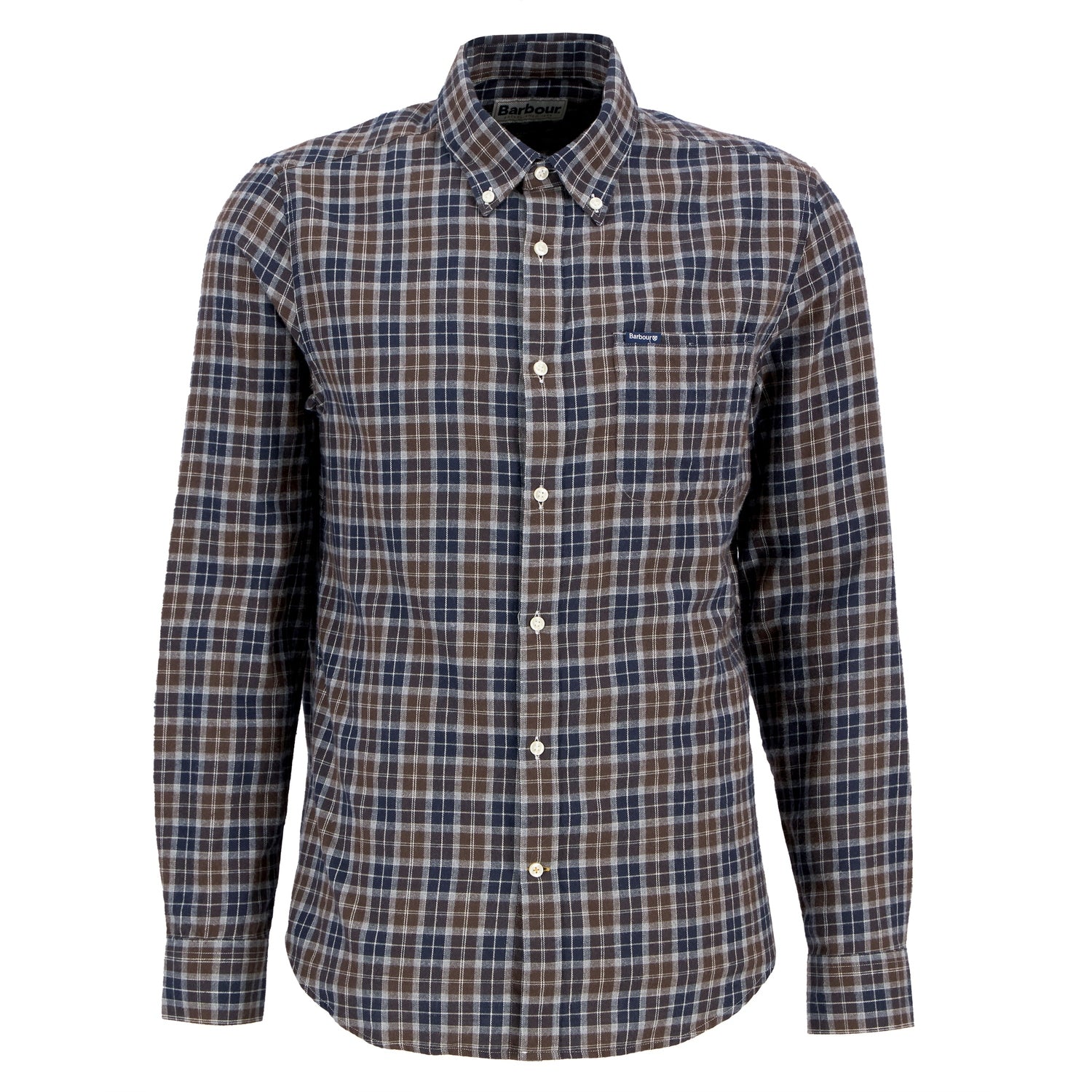 Barbour 01. MENS APPAREL - MENS LS SHIRTS - MENS LS BUTTON UP Men's Lanark Tartan Tailored Shirt MIDNIGHT OAK TARTAN