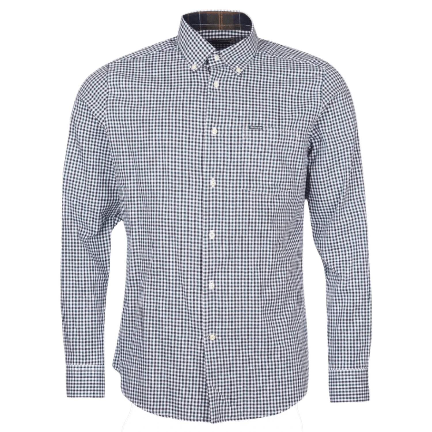 Barbour 01. MENS APPAREL - MENS LS SHIRTS - MENS LS BUTTON UP Men's Padshaw Tailored Gingham Shirt GREEN
