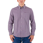 Barbour 01. MENS APPAREL - MENS LS SHIRTS - MENS LS BUTTON UP Men's Padshaw Tailored Gingham Shirt RICH RED