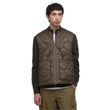 Barbour 01. MENS APPAREL - MENS VEST - MENS VEST INSULATED Men's Re-Engineered Utility Liddesdale Quilted Gilet DARK OLIVE