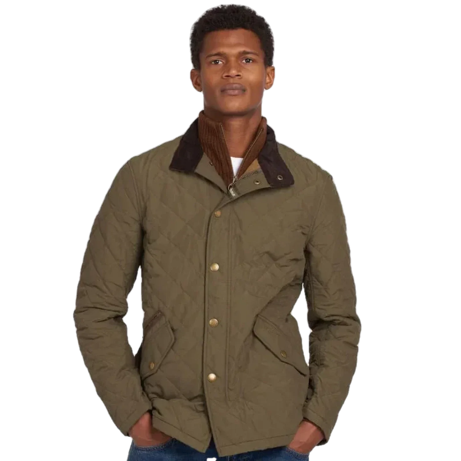 Barbour 01. MENS APPAREL - MENS JACKETS - MENS JACKETS INSULATED Men's Shoveler Quilt ARMY GREEN