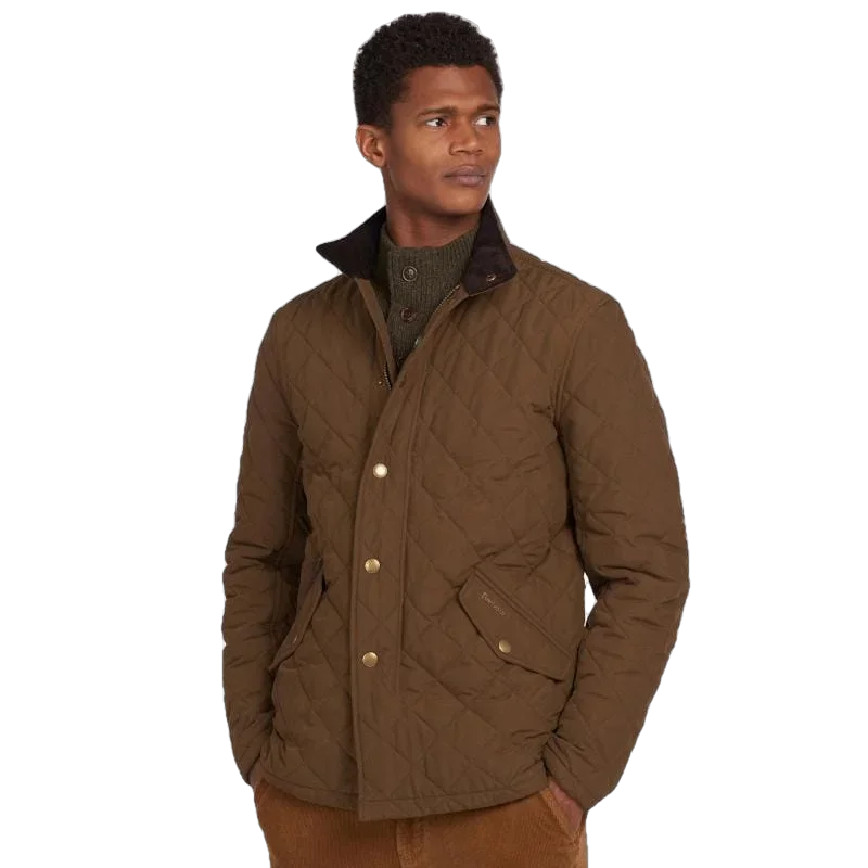 Barbour 01. MENS APPAREL - MENS JACKETS - MENS JACKETS INSULATED Men's Shoveler Quilt DARK SAND