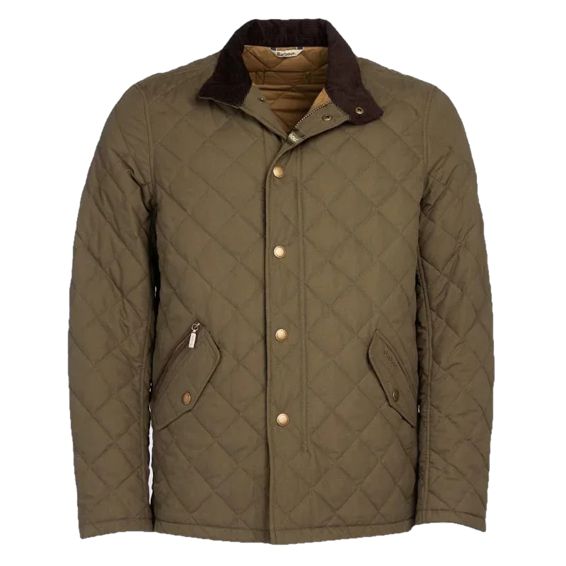 Barbour 01. MENS APPAREL - MENS JACKETS - MENS JACKETS INSULATED Men's Shoveler Quilt ARMY GREEN