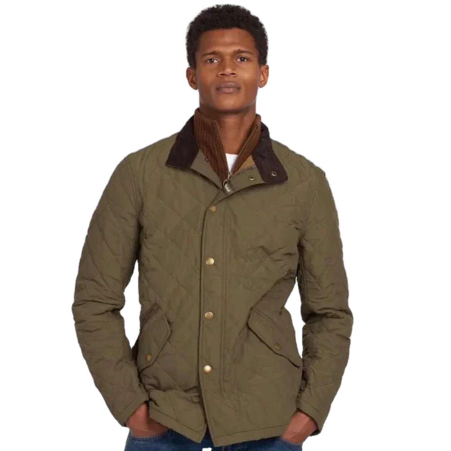 Barbour 01. MENS APPAREL - MENS JACKETS - MENS JACKETS INSULATED Men's Shoveler Quilted Jacket ARMY GREEN