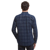 Barbour 01. MENS APPAREL - MENS LS SHIRTS - MENS LS BUTTON UP Men's Southfield Tailored Checked Cord Shirt DARK NAVY