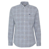 Barbour 01. MENS APPAREL - MENS LS SHIRTS - MENS LS BUTTON UP Men's Southfield Tailored Checked Cord Shirt LIGHT GREY MARL