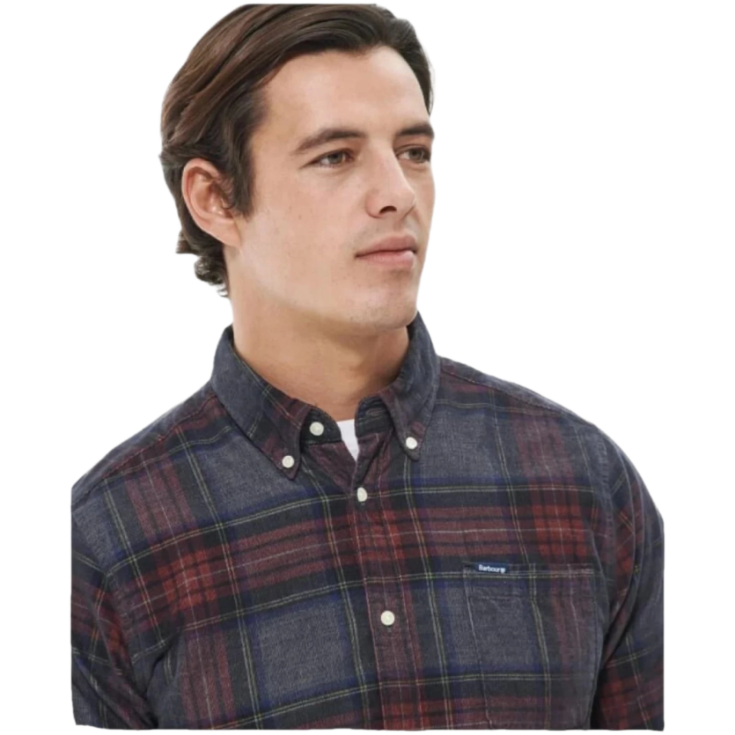 Barbour 01. MENS APPAREL - MENS LS SHIRTS - MENS LS BUTTON UP Men's Barbour Southfield Tailored Shirt GY52 GREY MARL