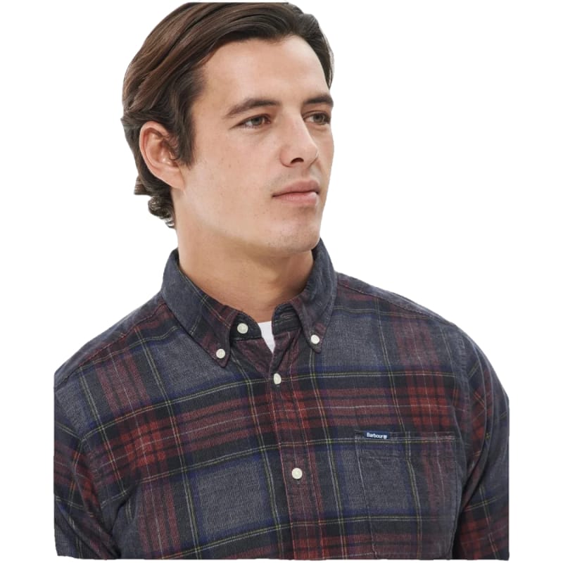 Barbour 05. M. SPORTSWEAR - M. LS SHIRTS Men's Barbour Southfield Tailored Shirt GY52 GREY MARL