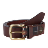 Barbour 10. GIFTS|ACCESSORIES - MENS ACCESSORIES - MENS BELTS Men's Tartan Leather Belt BROWN