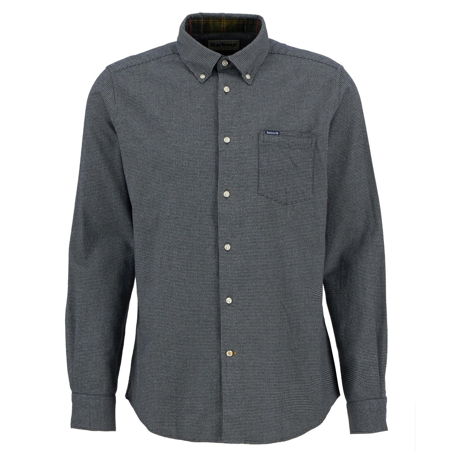 Barbour 01. MENS APPAREL - MENS LS SHIRTS - MENS LS BUTTON UP Men's Turner Tailored Houndstooth Shirt GREY MARL