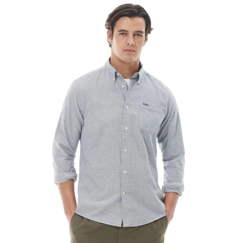 Barbour 01. MENS APPAREL - MENS LS SHIRTS - MENS LS BUTTON UP Men's Barbour Turner Tailored Shirt NY91 NAVY