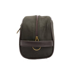Barbour 09. PACKS|LUGGAGE - LUGGAGE - LUGGAGE ACCESSORIES Barbour Wax Washbag OLIVE BEACON OS