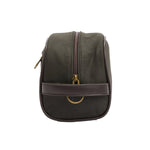 Barbour 09. PACKS|LUGGAGE - LUGGAGE - LUGGAGE ACCESSORIES Barbour Wax Washbag OLIVE BEACON OS