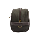 Barbour 09. PACKS|LUGGAGE - LUGGAGE - LUGGAGE ACCESSORIES Barbour Wax Washbag OLIVE BEACON OS