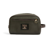 Barbour 09. PACKS|LUGGAGE - LUGGAGE - LUGGAGE ACCESSORIES Barbour Wax Washbag OLIVE BEACON OS