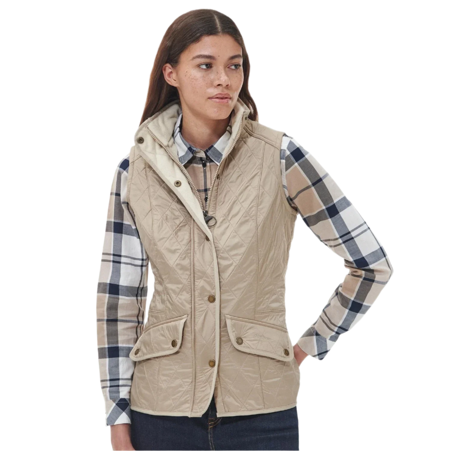 Barbour 02. WOMENS APPAREL - WOMENS VEST - WOMENS VEST INSULATED Women's Barbour Cavalry Gilet ST32 LT FAWN