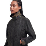 Barbour 02. WOMENS APPAREL - WOMENS JACKETS - WOMENS JACKETS CASUAL Women's Classic Beadnell Wax Jacket OL71 OLIVE