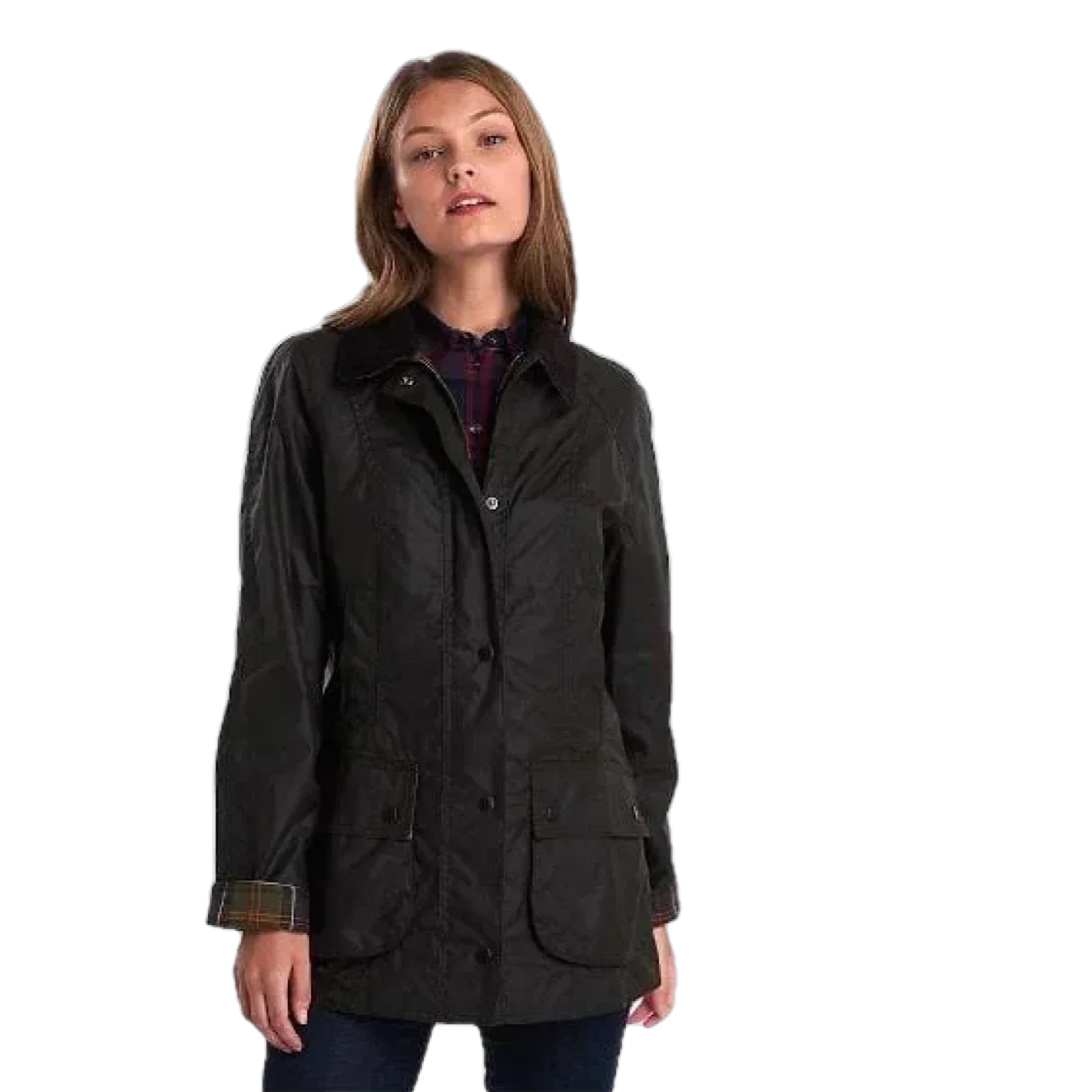 Barbour 02. WOMENS APPAREL - WOMENS JACKETS - WOMENS JACKETS CASUAL Women's Classic Beadnell Wax Jacket OL71 OLIVE