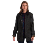 Barbour 02. WOMENS APPAREL - WOMENS JACKETS - WOMENS JACKETS CASUAL Women's Classic Beadnell Wax Jacket OL71 OLIVE