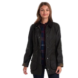 Barbour 02. WOMENS APPAREL - WOMENS JACKETS - WOMENS JACKETS CASUAL Women's Classic Beadnell Wax Jacket OL71 OLIVE