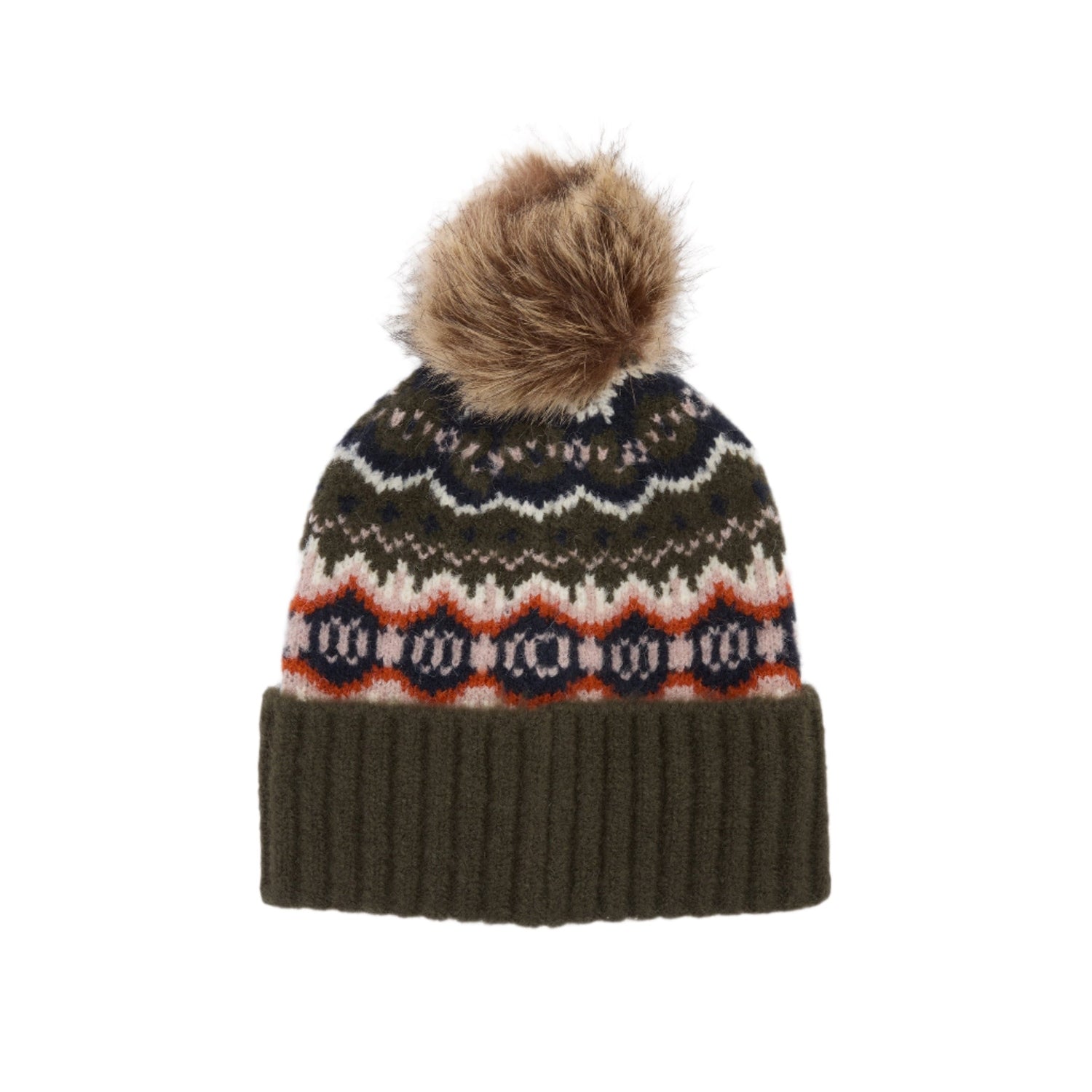 Barbour 11. HATS - HATS WINTER - HATS WINTER Women's Helen Fair Isle Beanie Hat OLIVE OS