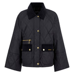 Barbour 02. WOMENS APPAREL - WOMENS JACKETS - WOMENS JACKETS INSULATED Women's Martha Quilted Jacket BLACK|CLASSIC TARTAN