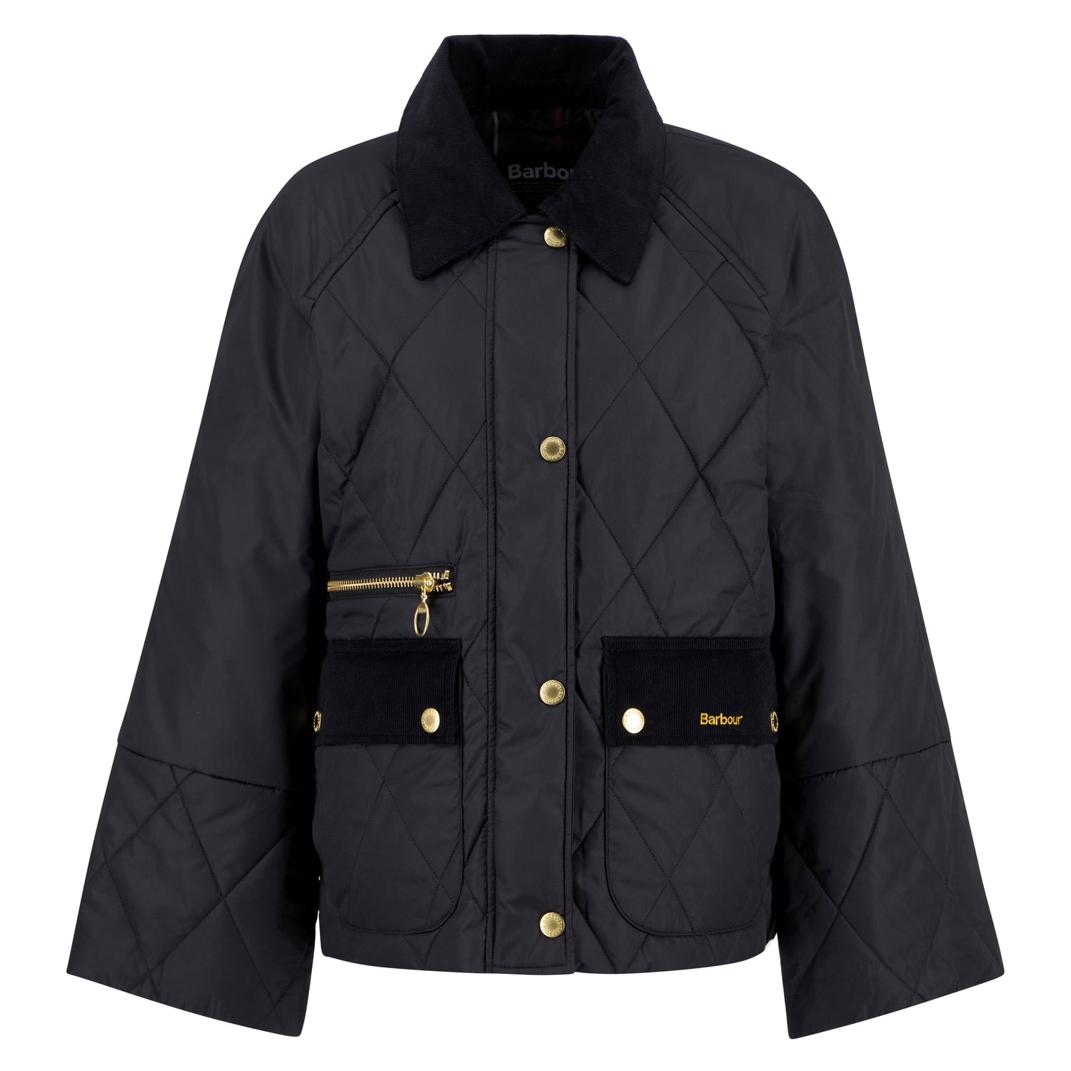 Barbour 02. WOMENS APPAREL - WOMENS JACKETS - WOMENS JACKETS INSULATED Women's Martha Quilted Jacket BLACK|CLASSIC TARTAN