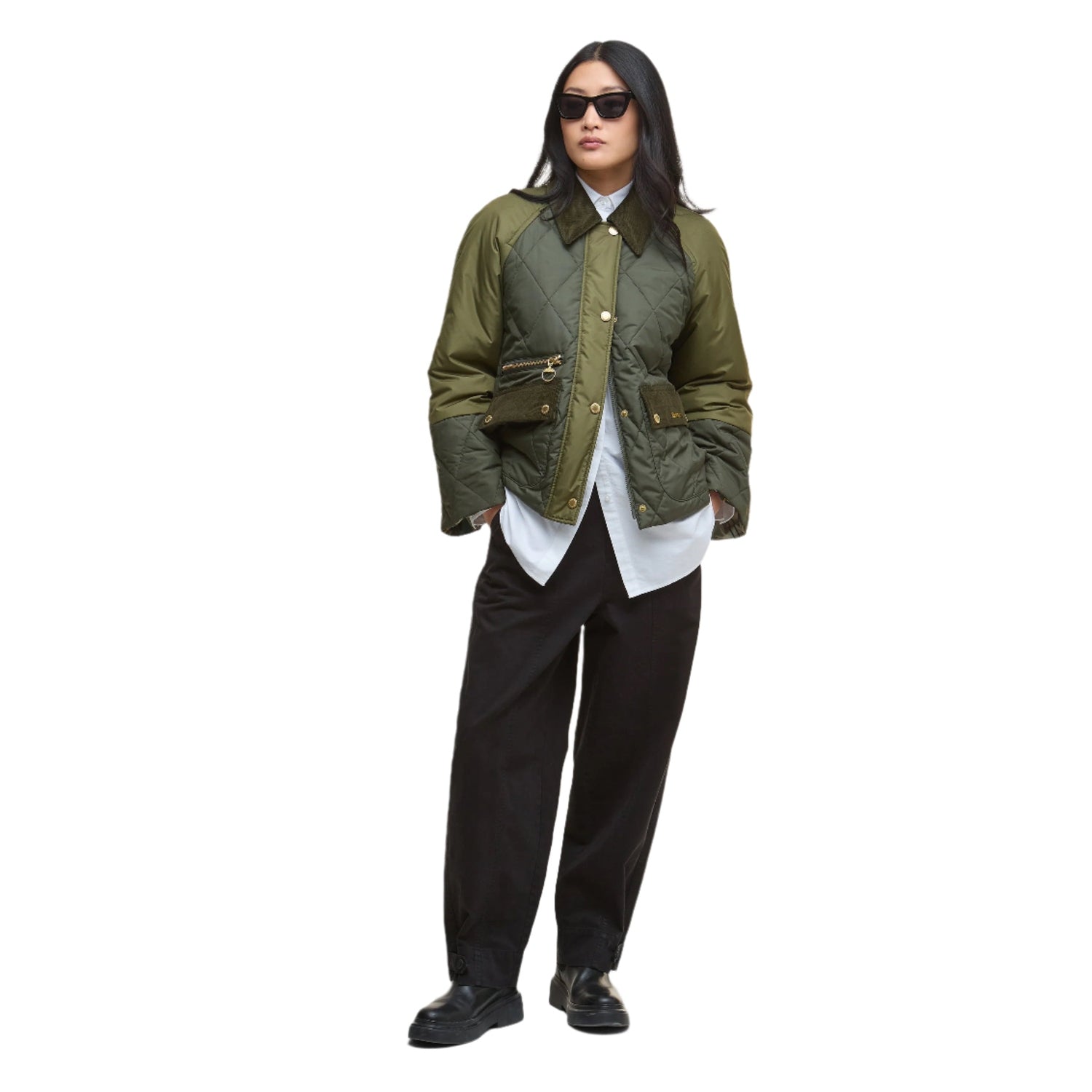 Barbour 02. WOMENS APPAREL - WOMENS JACKETS - WOMENS JACKETS INSULATED Women's Martha Quilted Jacket OLIVE|DARK MOSS|ANCIENT TARTAN