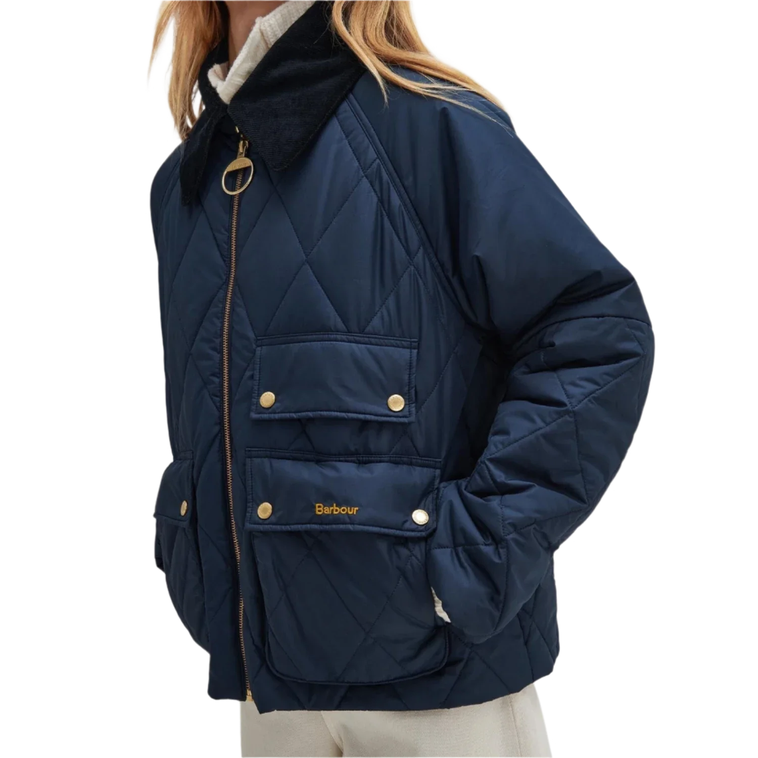 Barbour 02. WOMENS APPAREL - WOMENS JACKETS - WOMENS JACKETS INSULATED Women's Milby Quilted Jacket NAVY|CLASSIC