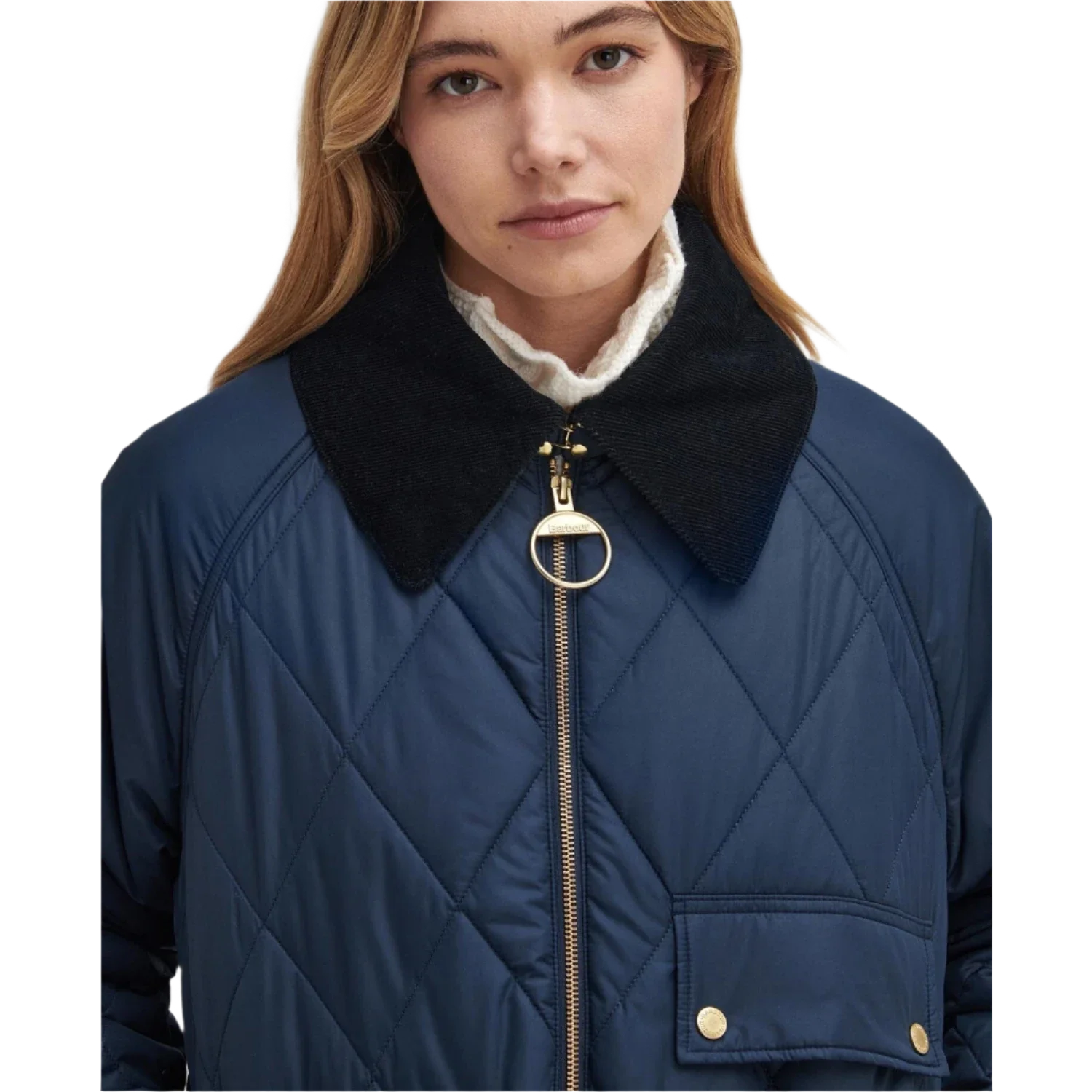 Barbour 02. WOMENS APPAREL - WOMENS JACKETS - WOMENS JACKETS INSULATED Women's Milby Quilted Jacket NAVY|CLASSIC