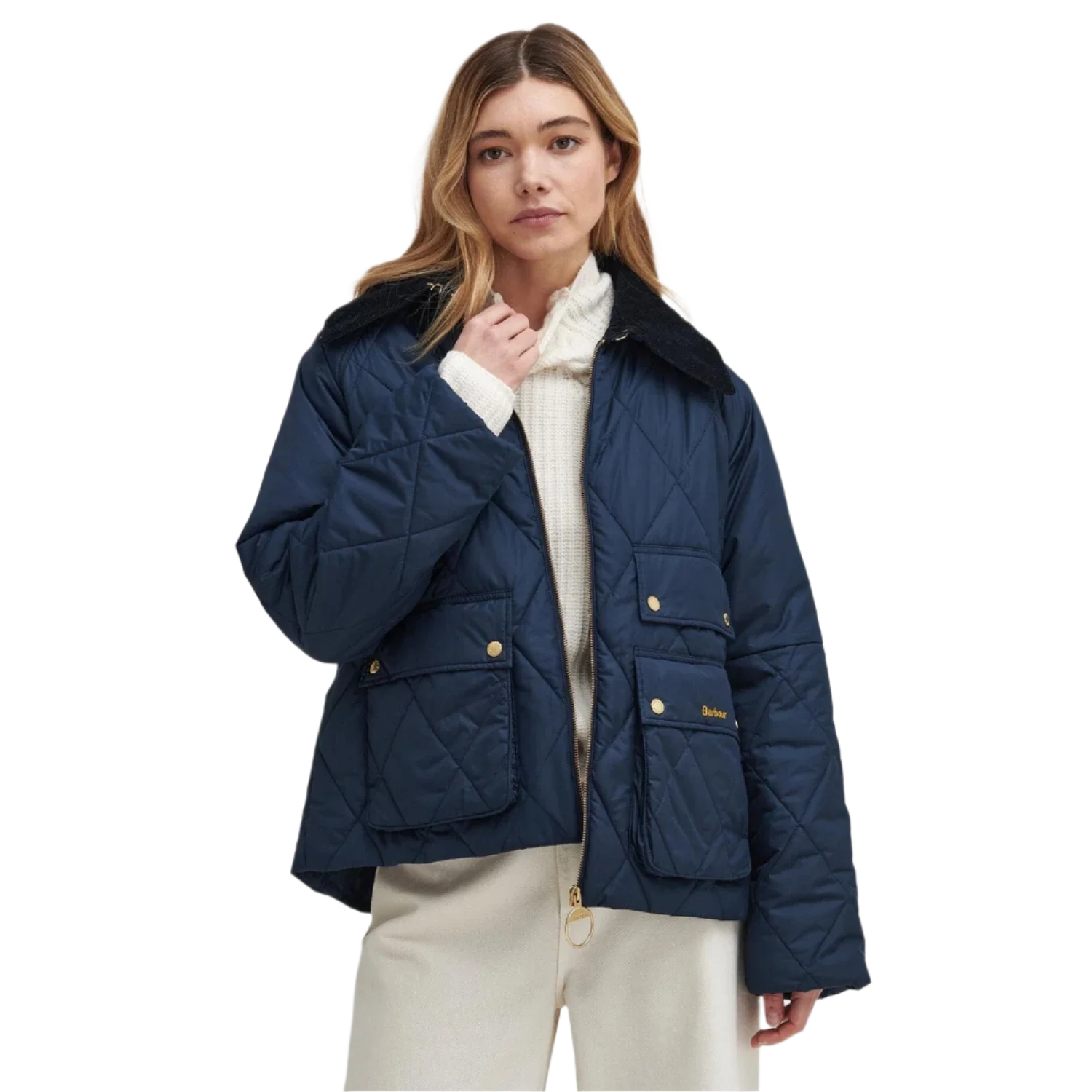 Barbour 02. WOMENS APPAREL - WOMENS JACKETS - WOMENS JACKETS INSULATED Women's Milby Quilted Jacket NAVY|CLASSIC