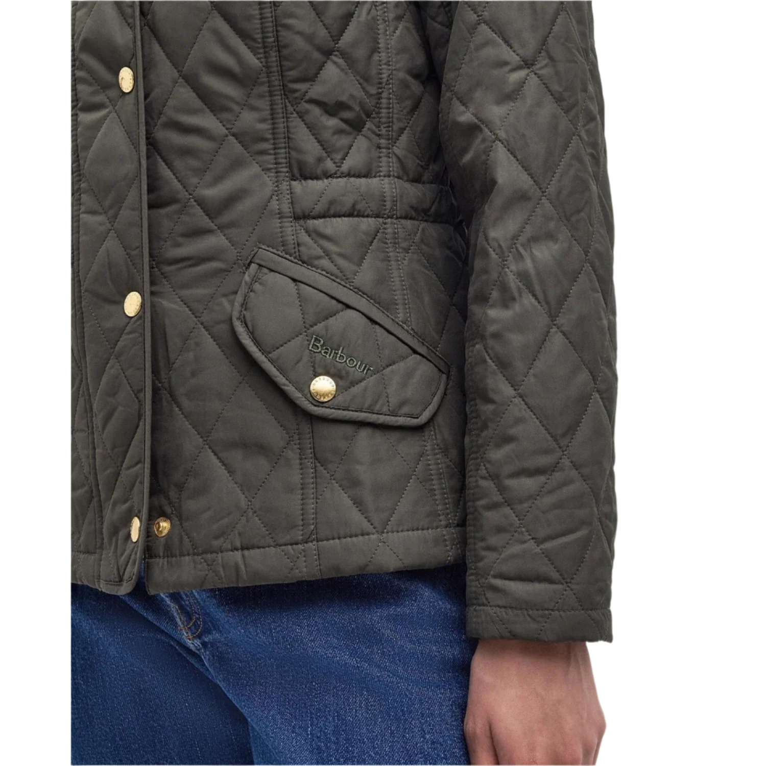 Barbour 02. WOMENS APPAREL - WOMENS JACKETS - WOMENS JACKETS INSULATED Women's Millfire Quilted Jacket GN92 OLIVE|CLASSIC