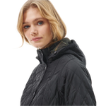 Barbour 02. WOMENS APPAREL - WOMENS JACKETS - WOMENS JACKETS INSULATED Women's Millfire Quilted Jacket BLACK | CLASSIC TARTAN