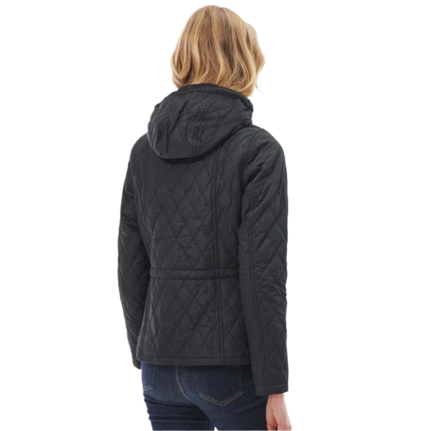 Barbour 02. WOMENS APPAREL - WOMENS JACKETS - WOMENS JACKETS INSULATED Women's Millfire Quilted Jacket BLACK | CLASSIC TARTAN