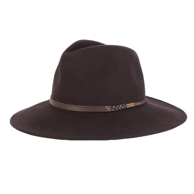 Barbour HATS - HATS WINTER - HATS WINTER Women's Tack Fedora CHOCOLATE | PRALINE