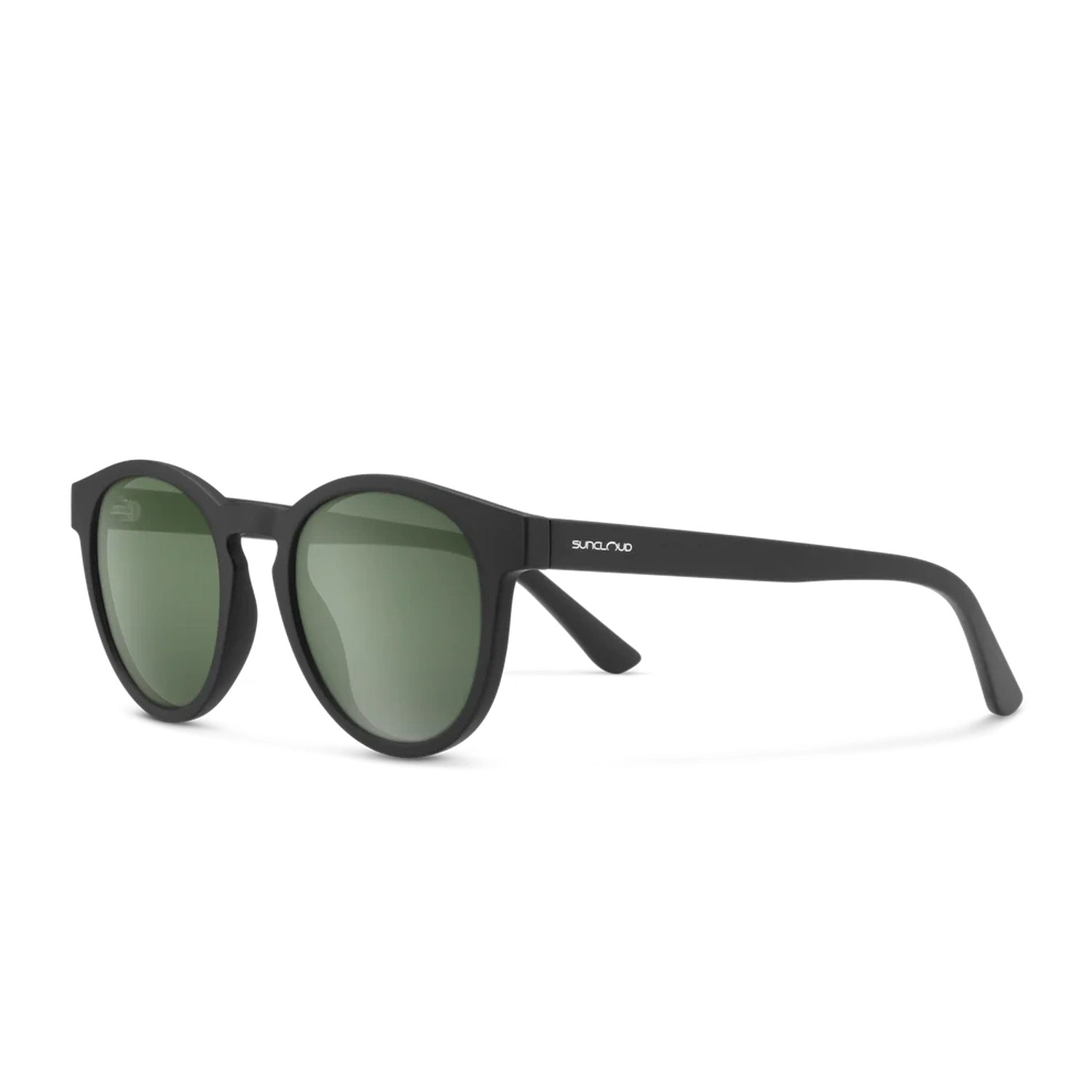 Suncloud Optics 07. EYEWEAR - SUNGLASSES - SUNGLASSES Barnes Sunglasses MATTE BLACK POLARIZED GRAY GREEN
