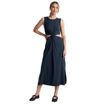 Beyond Yoga 02. WOMENS APPAREL - WOMENS DRESS|SKIRT - WOMENS DRESS CASUAL Women's Around The World Front Twist Dress NOCTURNAL NAVY