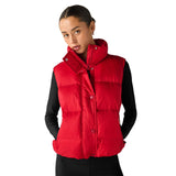 Beyond Yoga 02. WOMENS APPAREL - WOMENS VEST - WOMENS VEST INSULATED Women's Big Cozy Puffer Vest HOLLY RED