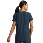 Beyond Yoga 02. WOMENS APPAREL - WOMENS SS SHIRTS - WOMENS SS ACTIVE Women's Featherweight On The Down Low Tee NOCTURNAL NAVY