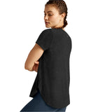 Beyond Yoga 02. WOMENS APPAREL - WOMENS SS SHIRTS - WOMENS SS ACTIVE Women's Featherweight On The Down Low Tee DARKEST NIGHT