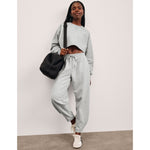 Beyond Yoga 02. WOMENS APPAREL - WOMENS PANTS - WOMENS PANTS LOUNGE Women's Luxefleece Barrel Sweatpant LIGHT HEATHER GRAY