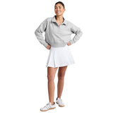 Beyond Yoga 02. WOMENS APPAREL - WOMENS HOODIES|SWEATERS - WOMENS PO SWEATERS Women's Luxefleece Collared Sweatshirt LIGHT HEATHER GRAY