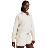 Beyond Yoga 02. WOMENS APPAREL - WOMENS HOODIES|SWEATERS - WOMENS PO SWEATERS Women's Luxefleece Collared Sweatshirt FRESH SNOW