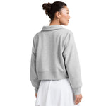Beyond Yoga 02. WOMENS APPAREL - WOMENS HOODIES|SWEATERS - WOMENS PO SWEATERS Women's Luxefleece Collared Sweatshirt LIGHT HEATHER GRAY