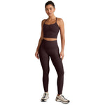 Beyond Yoga 02. WOMENS APPAREL - WOMENS SS SHIRTS - WOMENS TANK ACTIVE Women's Spacedye Slim Racerback Cropped Tank DARK CHOCOLATE HEATHER