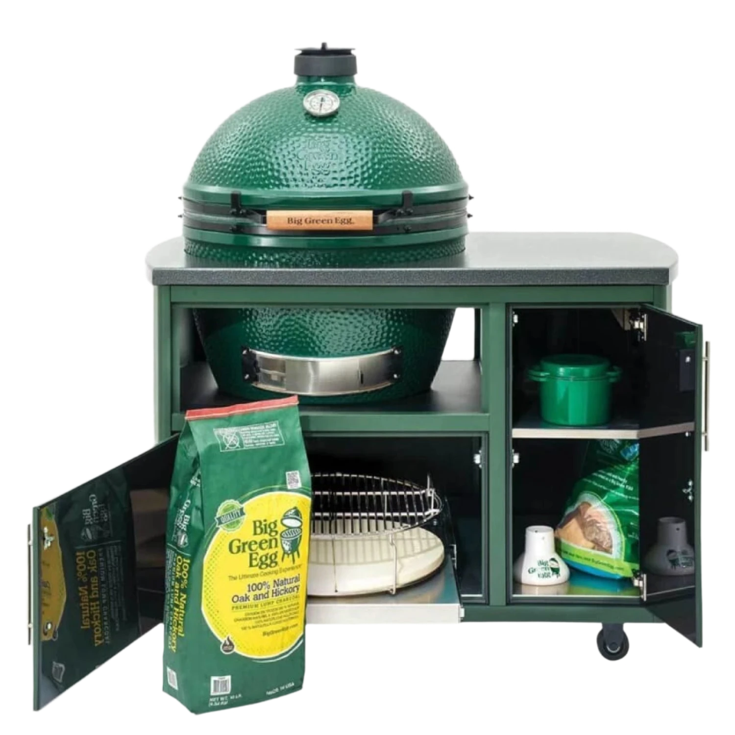 Big Green Egg 14. GRILLING - BIG GREEN EGGCESSORIES - BIG GREEN EGGCESSORIES Custom Aluminum Island 49 in - Large