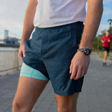 birddogs 01. MENS APPAREL - MENS SHORTS - MENS SHORTS ACTIVE Men's Art Fartknockers NAVY HEATHER