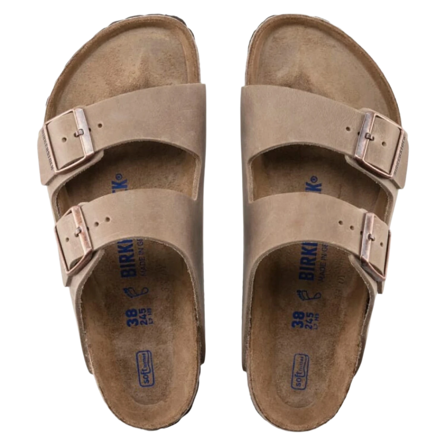 Birkenstock 05. WOMENS FOOTWEAR - WOMENS SANDALS - WOMENS SANDALS CASUAL Arizona Soft Footbed Oiled Leather TOBACCO